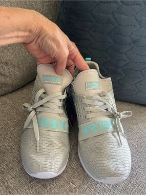 RBX Women’s Size 10 Gray & Aqua Textile Shoes, new with tag